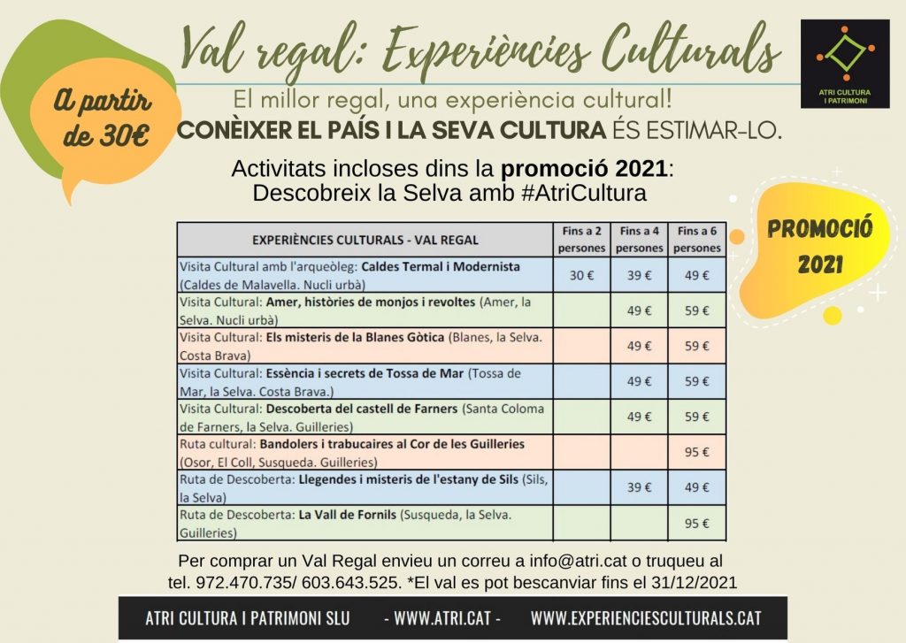 Visita Ruta Cultural La Selva Girona Costa Brava Atri Cultura