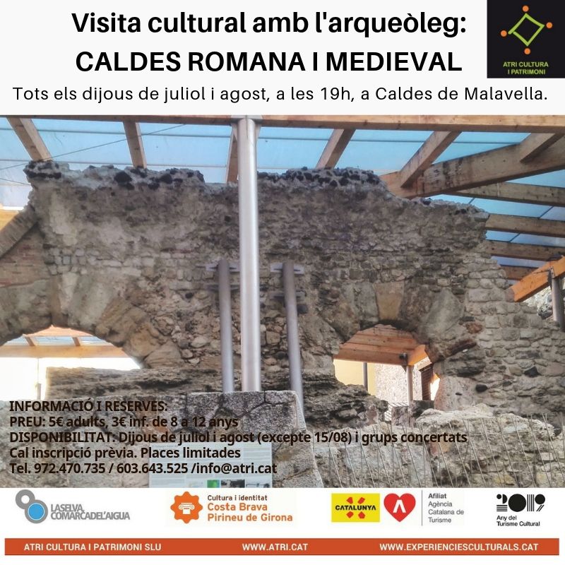 A la imatge, exterior de les termes romanes de Caldes de Malavella. Des de l'any 2015, després de les #excavacionsarqueologiques i de la restauració del monument, es poden visitar.